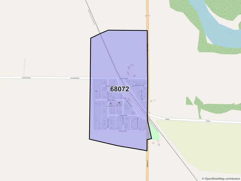 Map of Winslow, Nebraska and ZIP codes