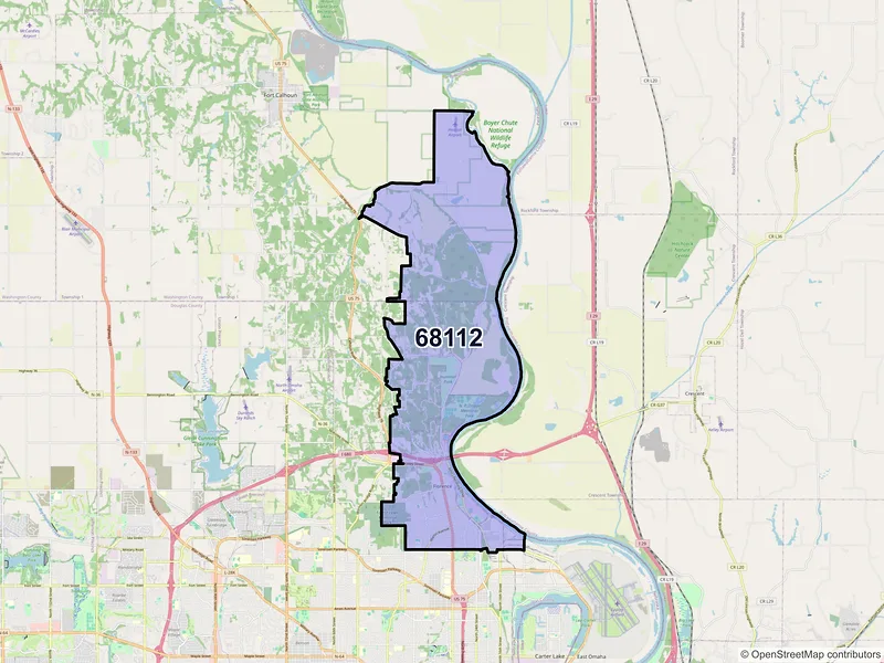 Map of ZIP Code 68112 — Omaha, NE