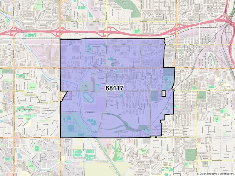 Map of ZIP Code 68117 — Omaha, NE