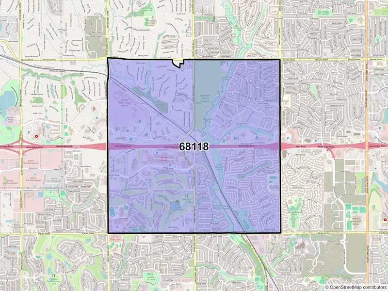 Map of ZIP Code 68118 — Omaha, NE