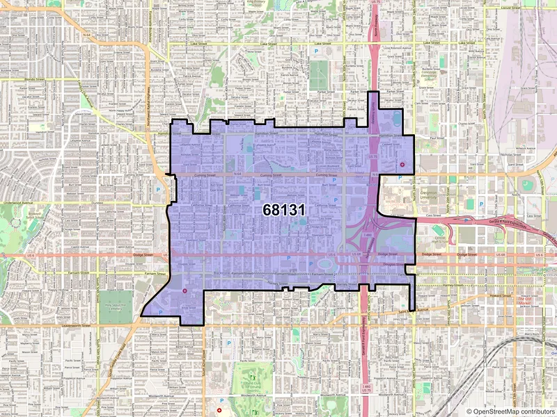 Map of ZIP Code 68131 — Omaha, NE