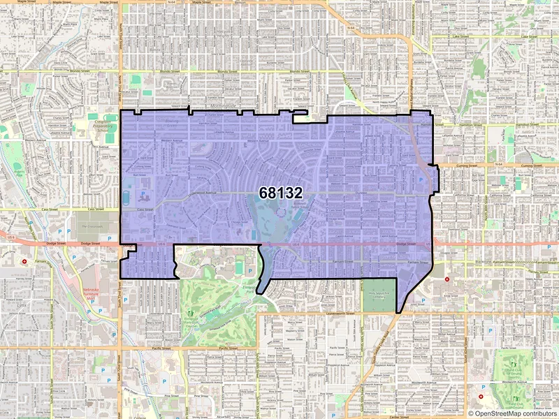 Map of ZIP Code 68132 — Omaha, NE