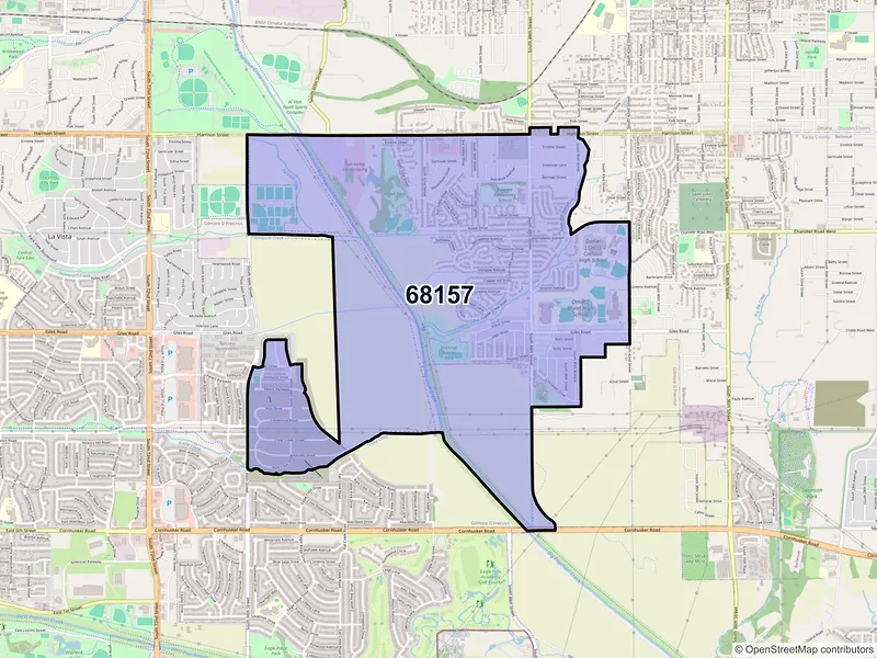 Map of ZIP Code 68157 — Omaha, NE