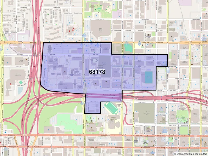 Map of ZIP Code 68178 — Omaha, NE