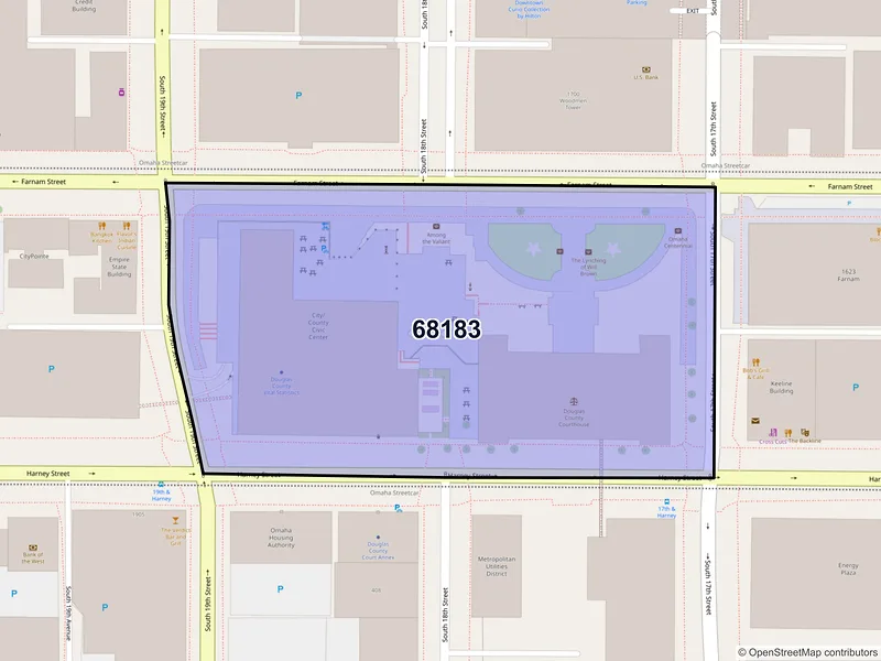 Map of ZIP Code 68183 — Omaha, NE