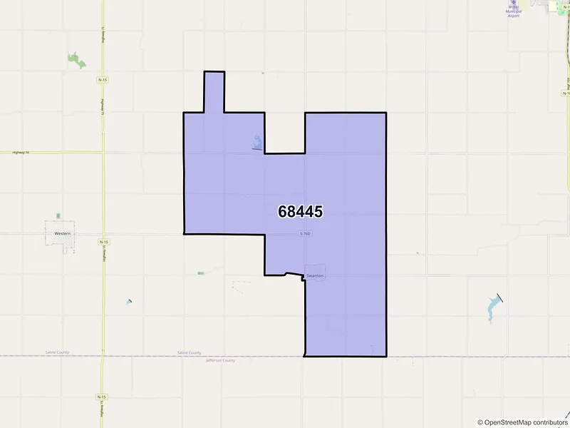 Map of Swanton, Nebraska and ZIP codes