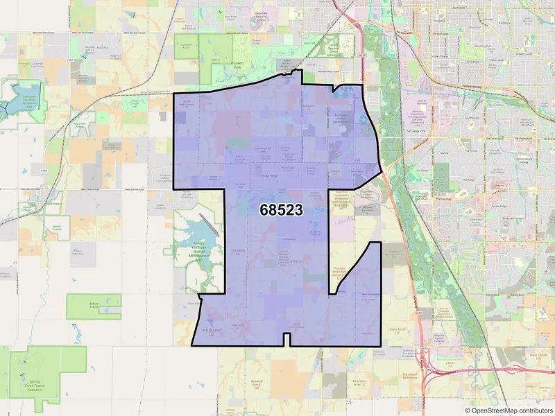 Map of ZIP Code 68523 — Lincoln, NE