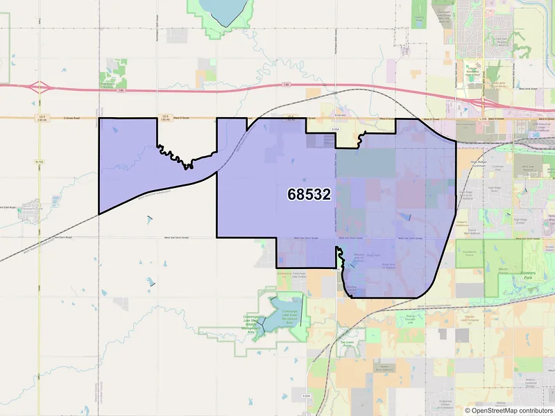 Map of ZIP Code 68532 — Lincoln, NE