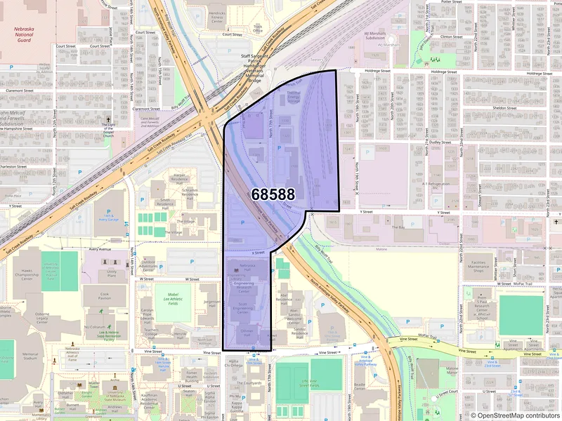 Map of ZIP Code 68588 — Lincoln, NE