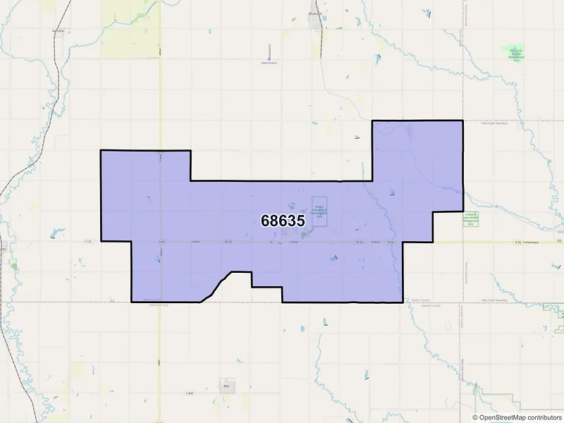 Map of Dwight, Nebraska and ZIP codes