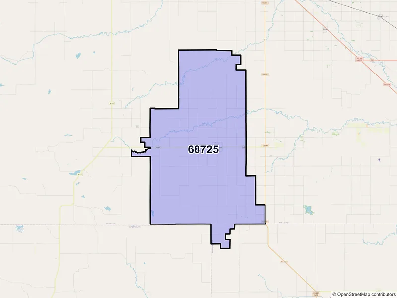 Map of Chambers, Nebraska and ZIP codes