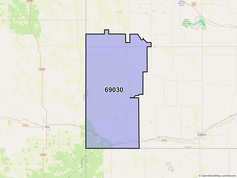 Map of Haigler, Nebraska and ZIP codes