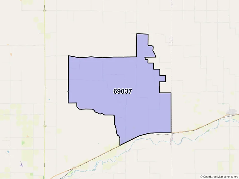 Map of ZIP Code 69037 — Max, NE