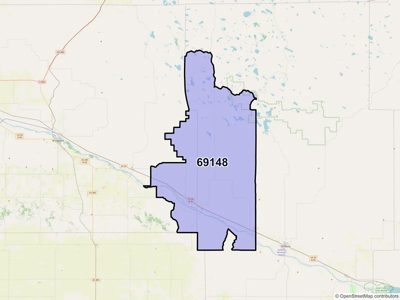 Map of Lisco, Nebraska and ZIP codes