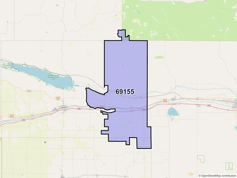 Map of Paxton, Nebraska and ZIP codes