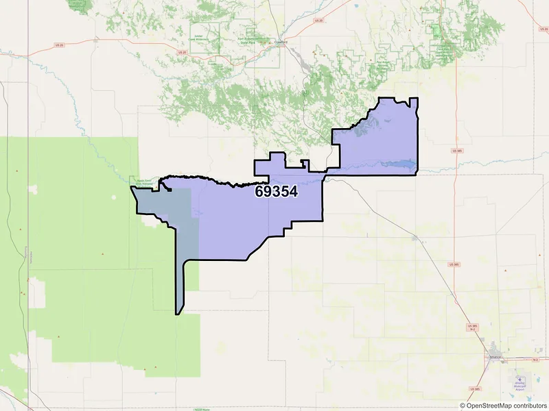 Map of Marsland, Nebraska and ZIP codes
