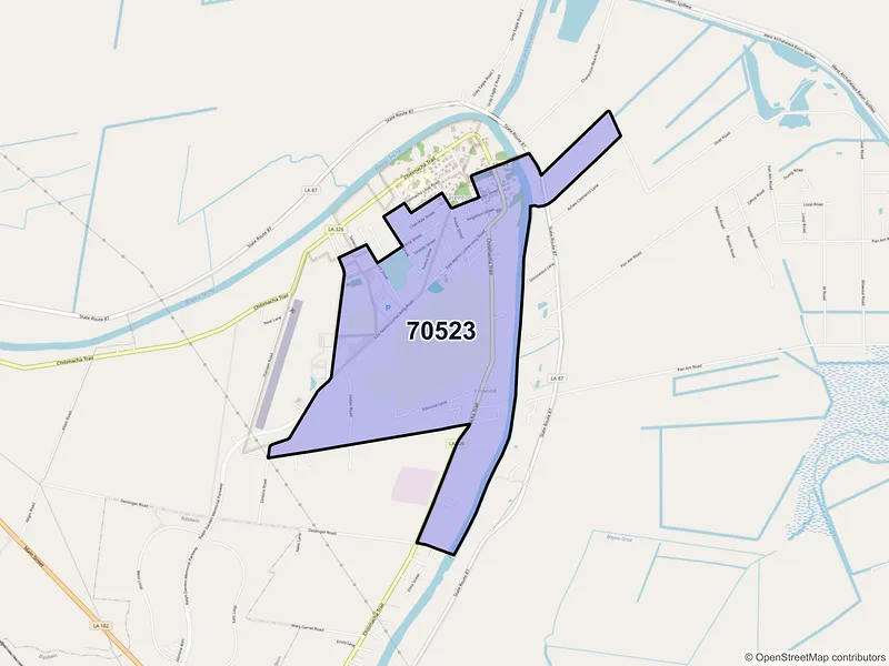 Map of Charenton, Louisiana and ZIP codes
