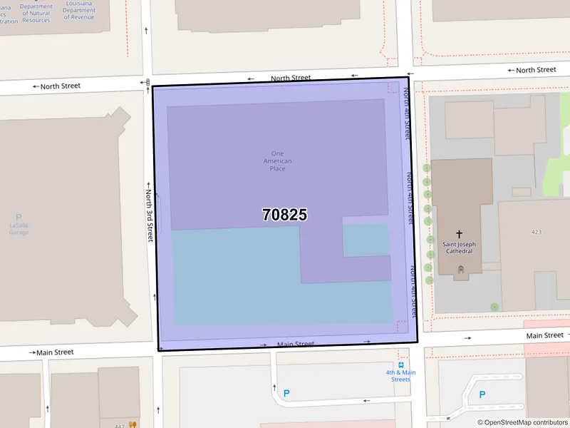 Map of ZIP Code 70825 — Baton Rouge, LA