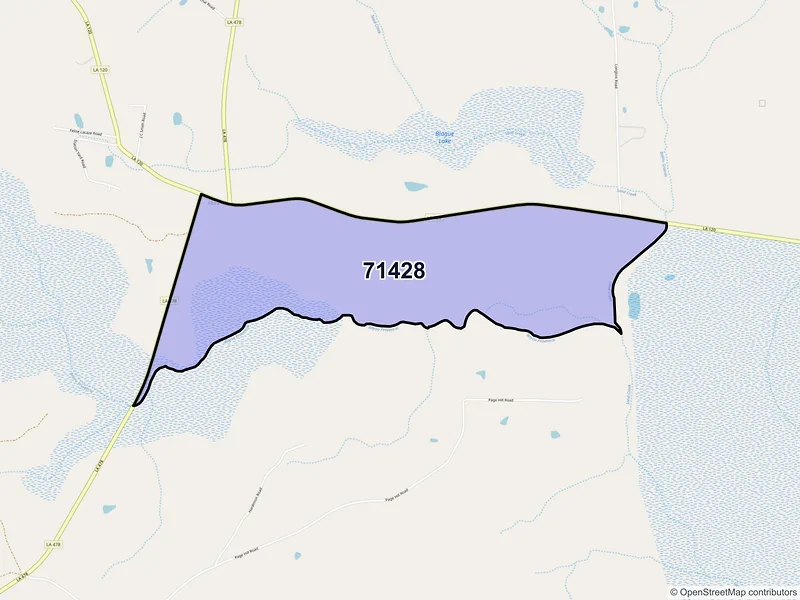 Map of Flora, Louisiana and ZIP codes