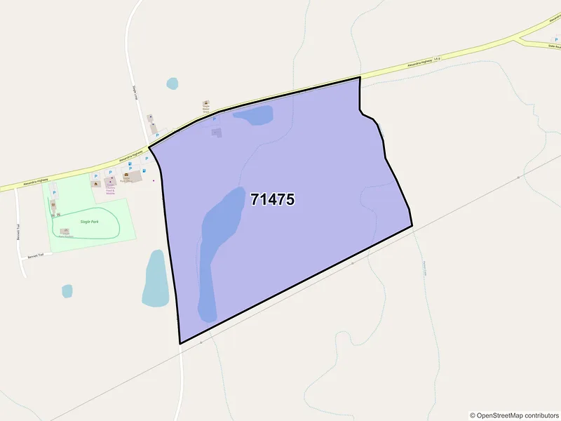 Map of Slagle, Louisiana and ZIP codes