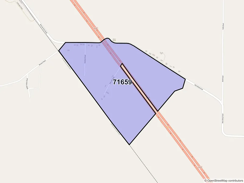 Map of Moscow, Arkansas and ZIP codes