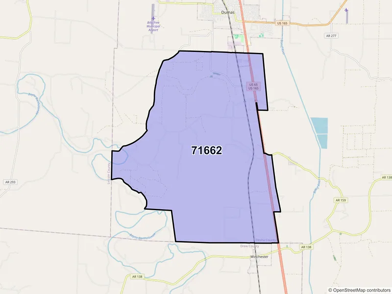 Map of Pickens, Arkansas and ZIP codes