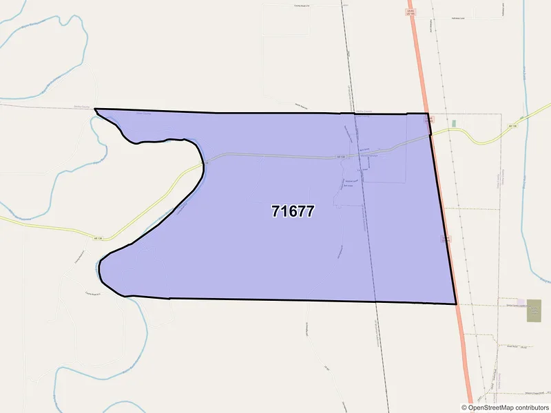 Map of Winchester, Arkansas and ZIP codes