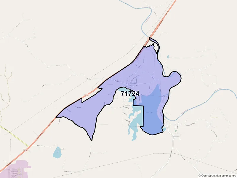Map of Calion, Arkansas and ZIP codes