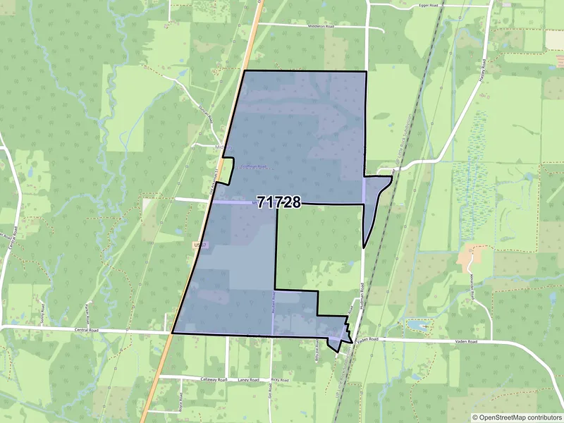 Map of Curtis, Arkansas and ZIP codes