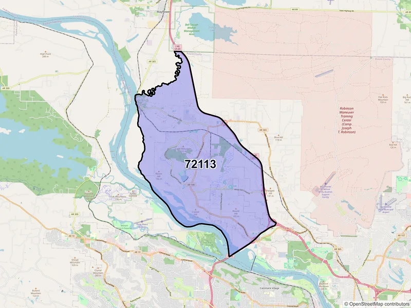 Map of ZIP Code 72113 — Maumelle, AR
