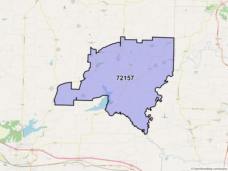 Map of ZIP Code 72157 — Springfield, AR