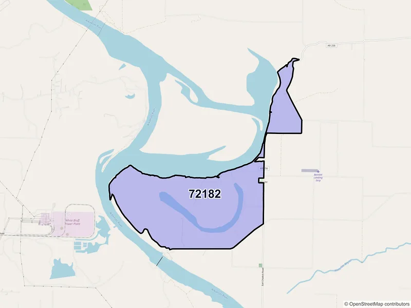 Map of Wright, Arkansas and ZIP codes