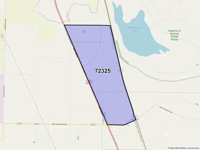 Map of Clarkedale, Arkansas and ZIP codes