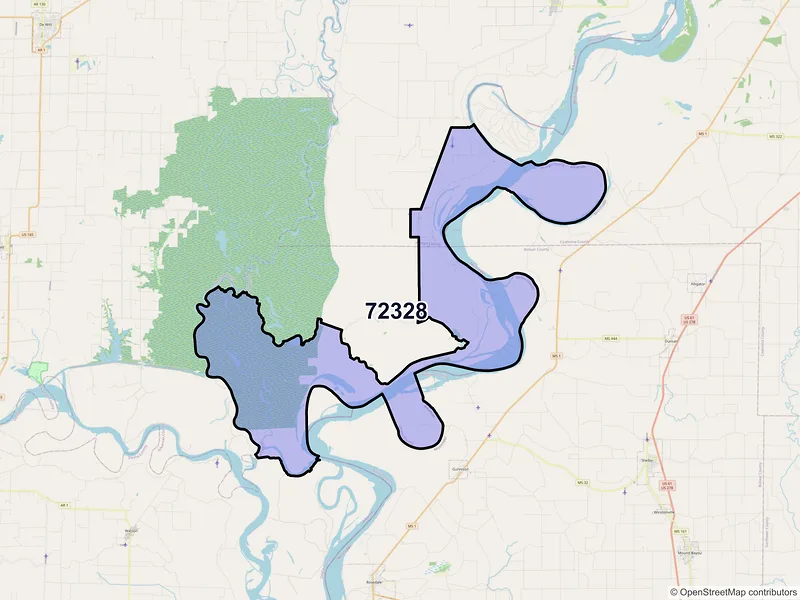 Map of Crumrod, Arkansas and ZIP codes