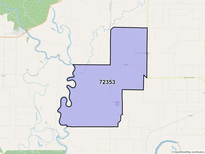 Map of Lambrook, Arkansas and ZIP codes