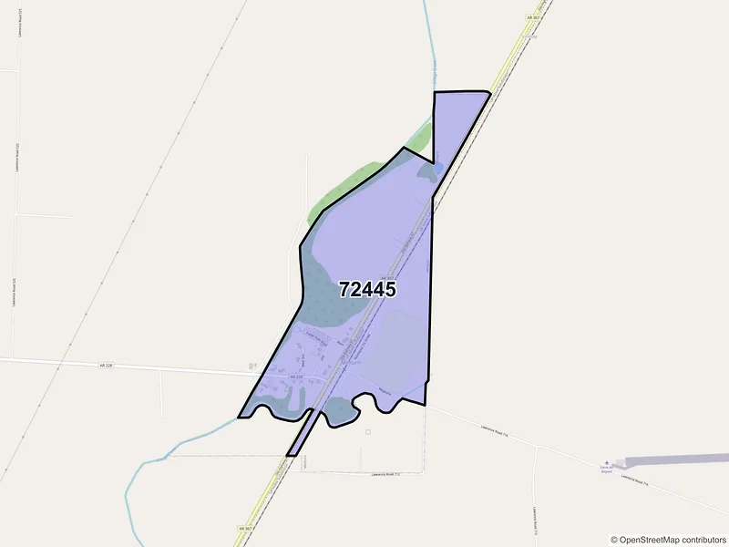 Map of Minturn, Arkansas and ZIP codes