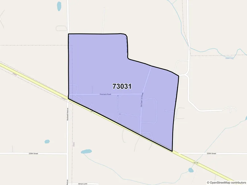 Map of Dibble, Oklahoma and ZIP codes