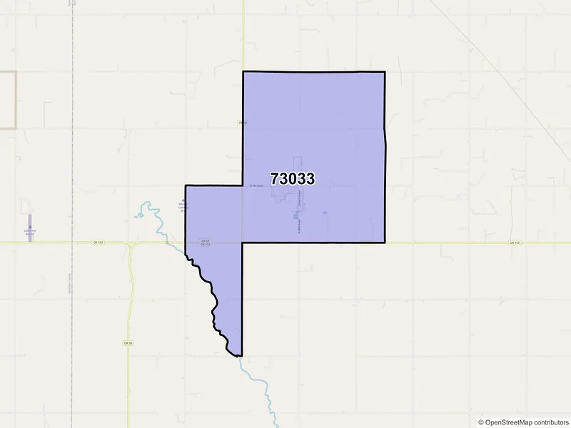 Map of Eakly, Oklahoma and ZIP codes