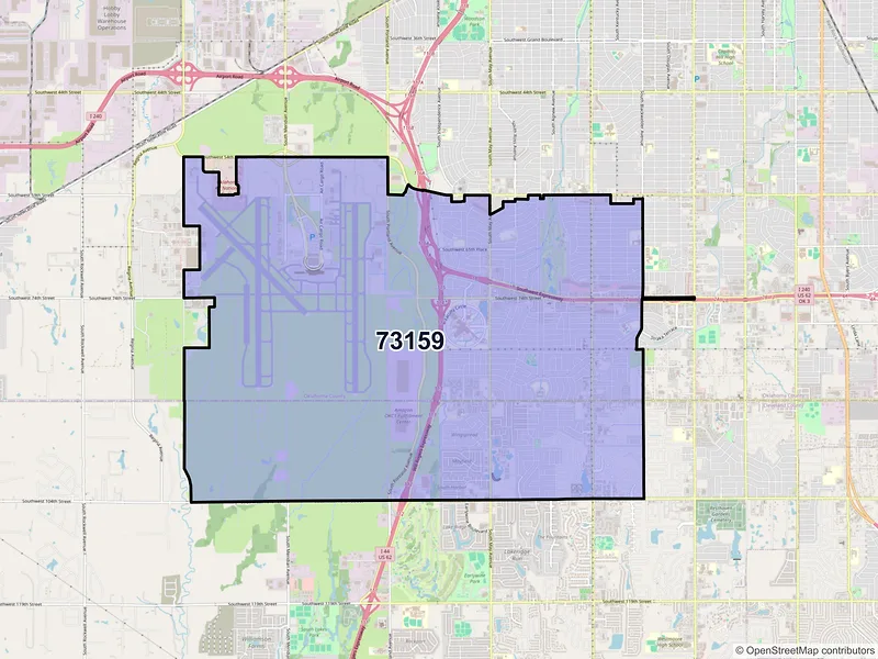 Map of ZIP Code 73159 — Oklahoma City, OK