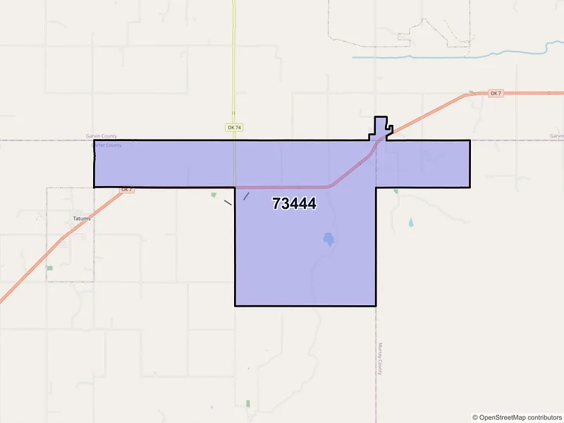 Map of Hennepin, Oklahoma and ZIP codes