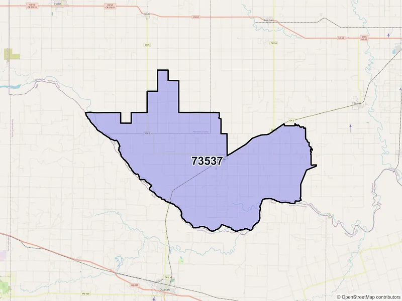 Map of Eldorado, Oklahoma and ZIP codes