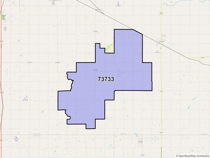 Map of ZIP Code 73733 — Douglas, OK