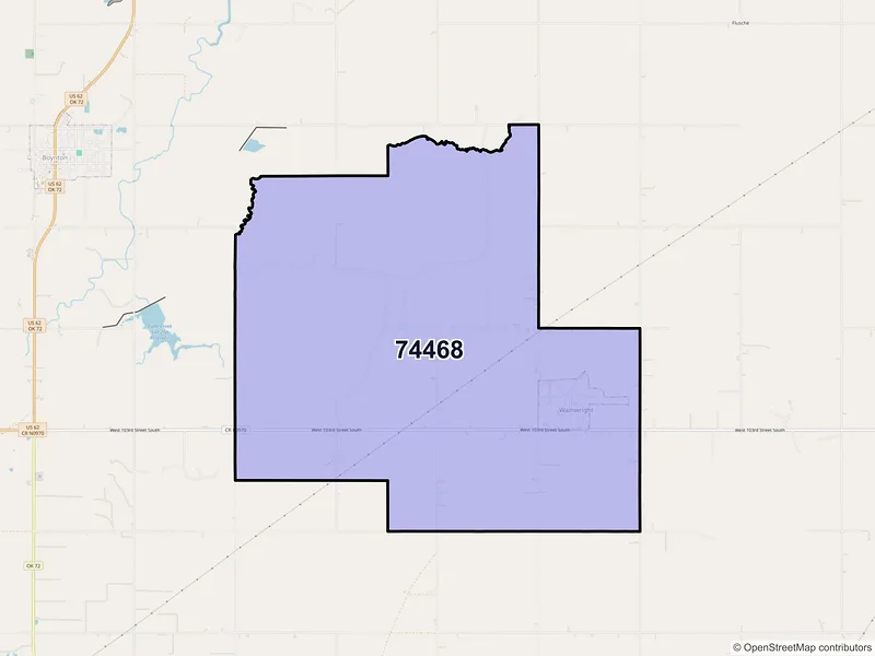 Map of Wainwright, Oklahoma and ZIP codes