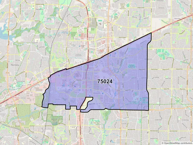 Map of ZIP Code 75024 — Plano, TX