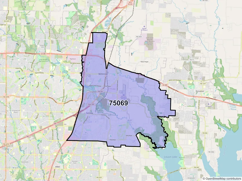 Map of ZIP Code 75069 — Mckinney, TX