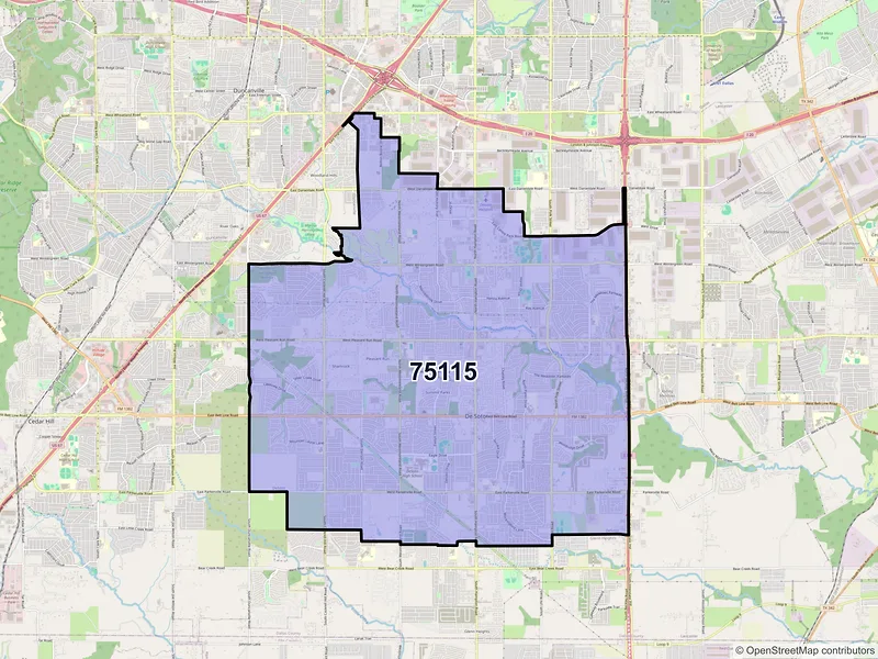 Map of ZIP Code 75115 — Desoto, TX