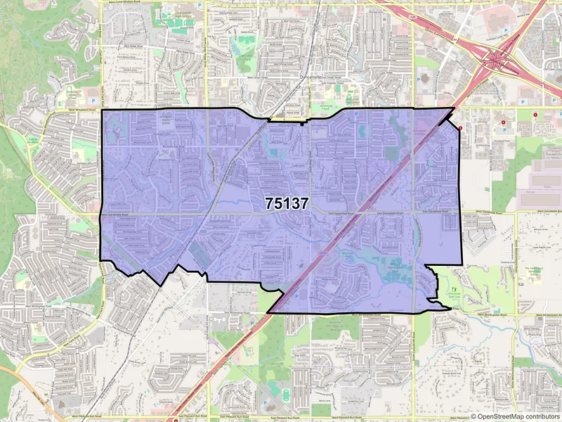 Map of ZIP Code 75137 — Duncanville, TX