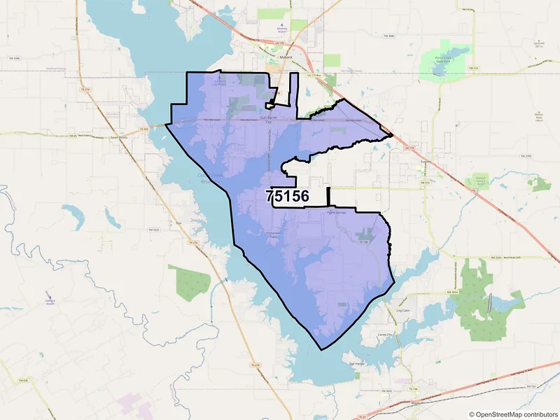 Map of ZIP Code 75156 — Mabank, TX