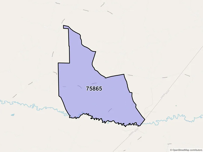 Map of Woodlake, Texas and ZIP codes