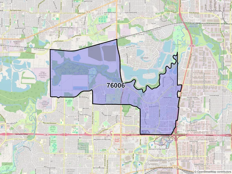 Map of ZIP Code 76006 — Arlington, TX